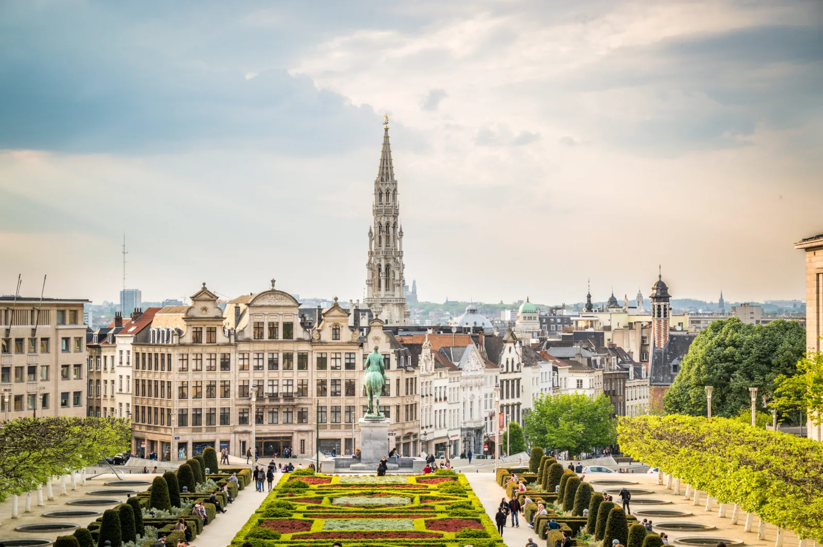 Carte des trois hubs de transport à Bruxelles : Zaventem, Charleroi et Bruxelles-Midi